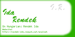 ida rendek business card